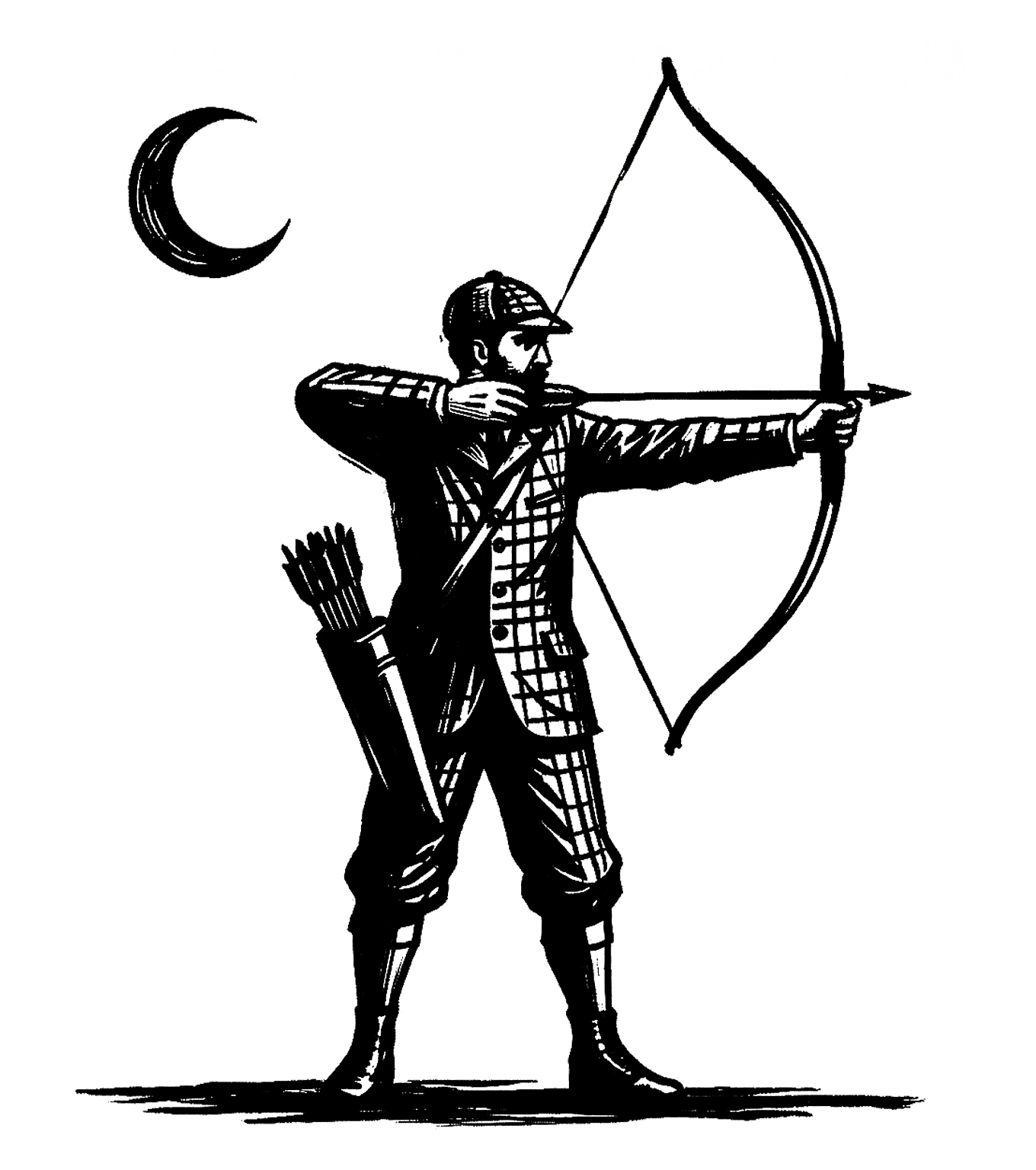 Victorian archer illustration